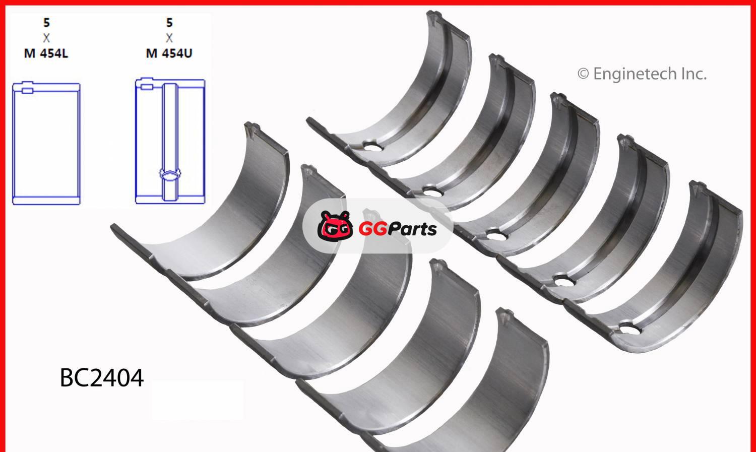 ENGINETECH BC2404 Crankshaft Main Bearing