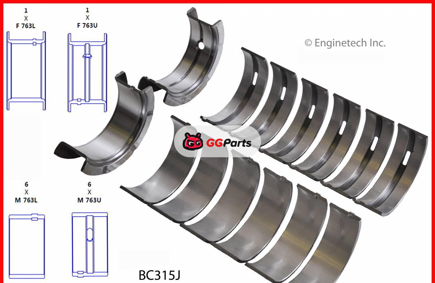 ENGINETECH BC315J Crankshaft Main Bearing
