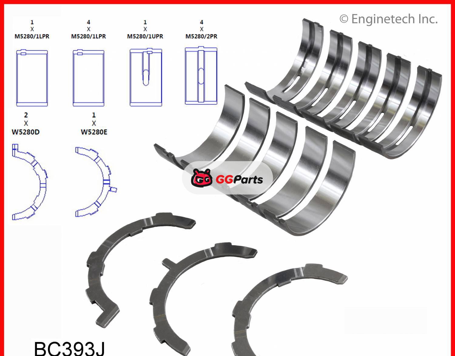 ENGINETECH BC393J Crankshaft Main Bearing
