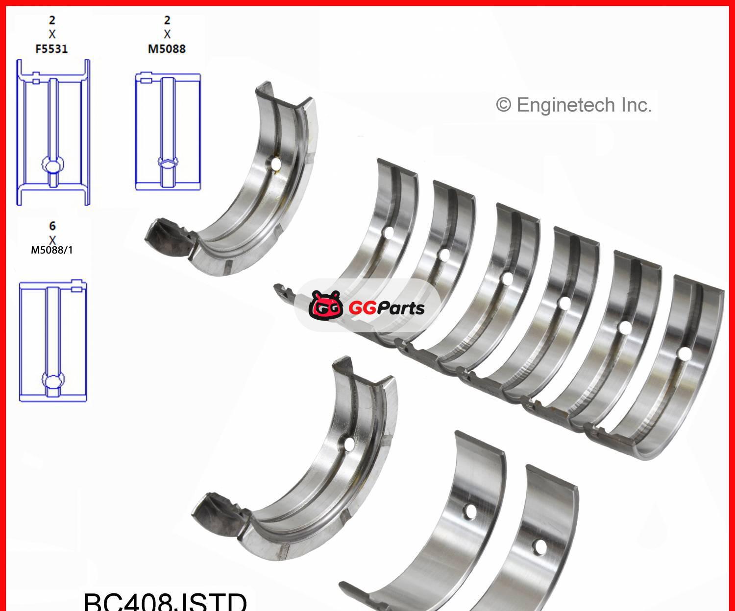 ENGINETECH BC408J Crankshaft Main Bearing