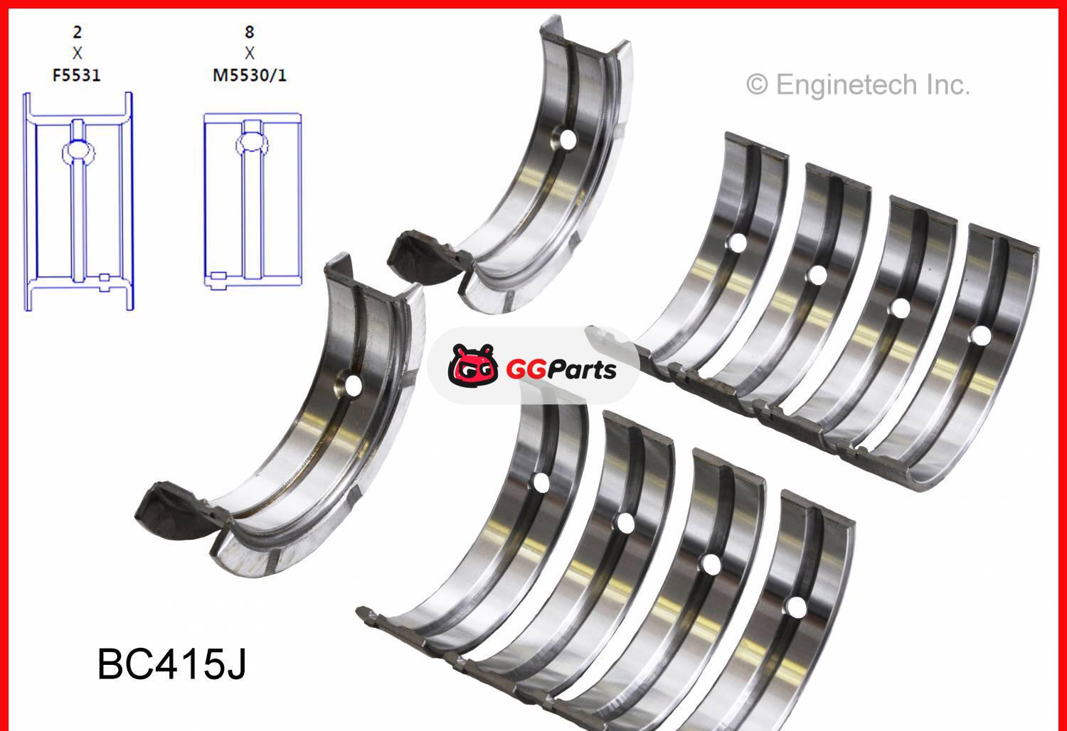 ENGINETECH BC415J Crankshaft Main Bearing