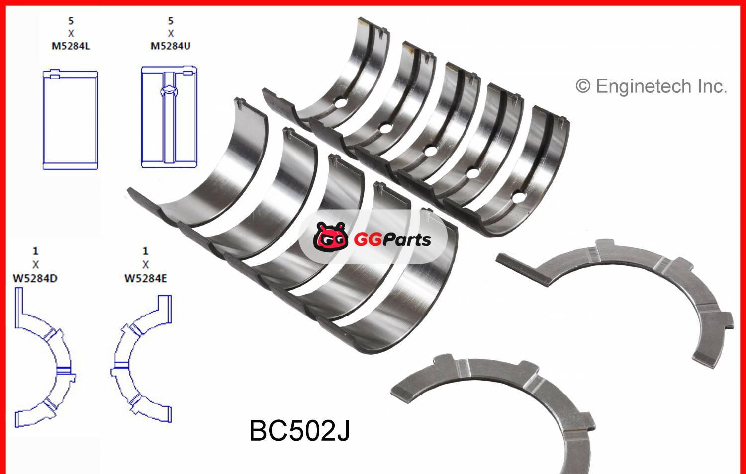 ENGINETECH BC502J Crankshaft Main Bearing