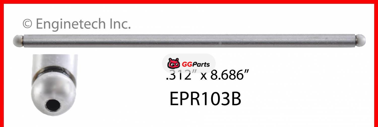 ENGINETECH EPR103B Push Rod