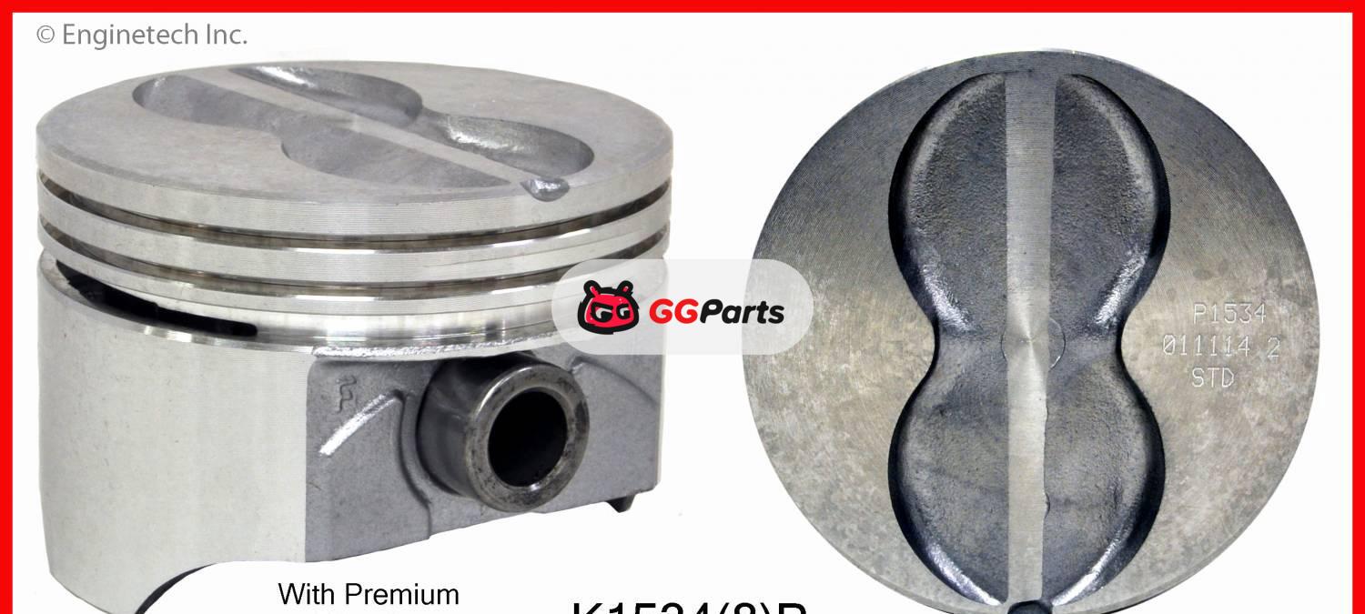 ENGINETECH K15348P Piston & Piston Ring Kit