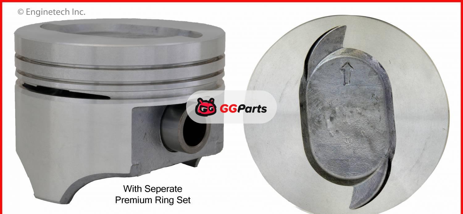 ENGINETECH K30488P Piston & Piston Ring Kit