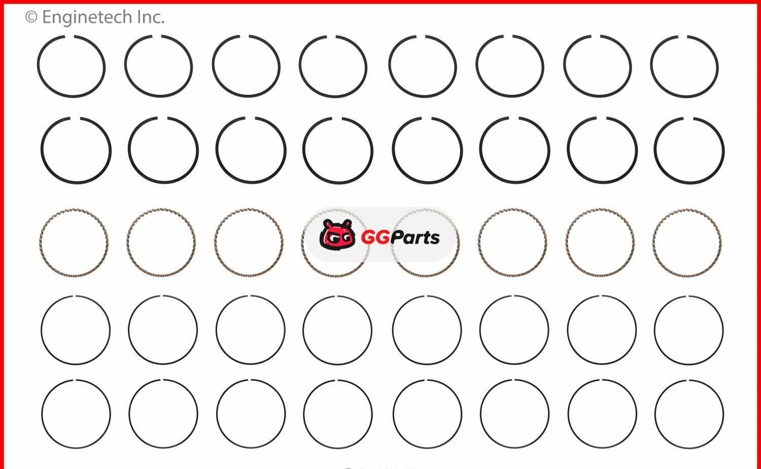 ENGINETECH R37458 Piston Ring